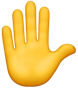 raised hand emoji